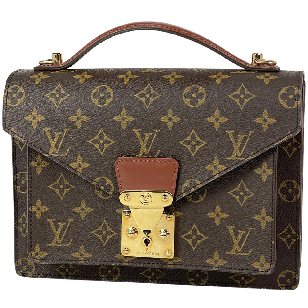 Louis Vuitton Monceau Shoulder Bag Handbag Monogram Brown